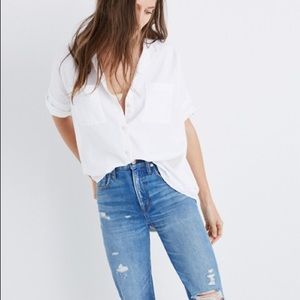 White Cotton Courier Shirt